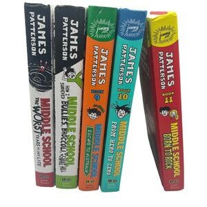 Middle School Rules Series Hardcover Lot of 5 James Patterson Books